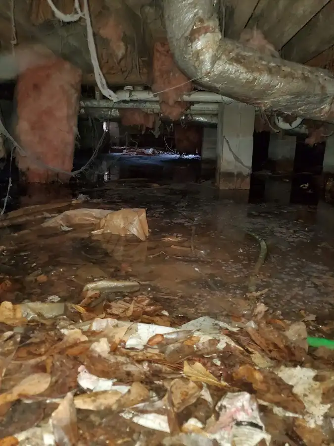 Crawl space flood assessment for Commercial Water Damage Restoration in George Mason